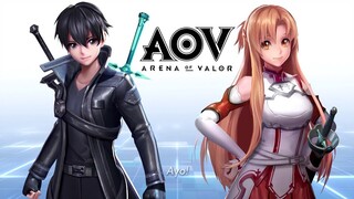 Kirito and Asuna New Skin and Skill Effect l Arena of Valor X SAO