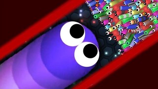 Slitherio 1 Troll Hacker Snake เทียบกับ 98889 Tiny Snakes Epic Slitherio Gameplay