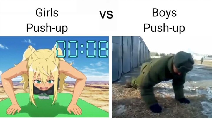 Push-up Cewek vs Push-up Cowok