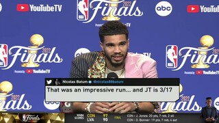 Jayson Tatum on Al Horford erupts for CAREER-HIGH as Celtics win Warrior 120-106 Game 1 NBA Finals