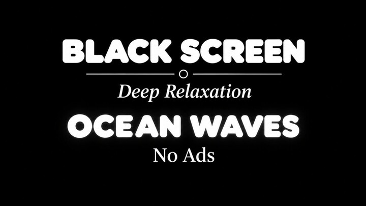 Is this the perfect background to beat Insomnia? Black Screen | Ocean Waves Sounds ASMR
