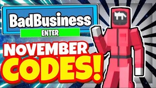 *NOVEMBER 2021* BAD BUSINESS CODES - ALL *NEW GUN* CODES! Roblox Bad Business