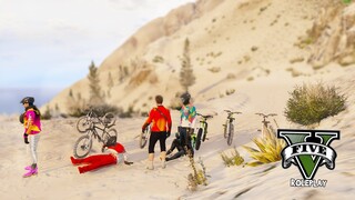 MENDAKI GUNUNG TERTINGGI DI GTA 5 PAKE SEPEDA DI MUSIM SALJU !! GTA V ROLEPLAY