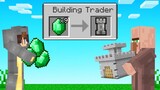 We TRADED BUILDINGS With VILLAGERS (Minecraft)