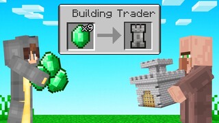 We TRADED BUILDINGS With VILLAGERS (Minecraft)