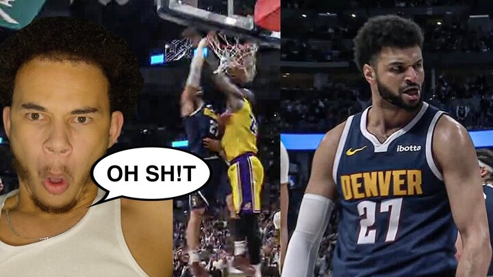 BRON GOT DUNKED ON🤯 LAKERS VS NUGGETS GAME 5 NBA PLAYOFFS | REACTION |