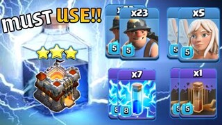 NEW TH11 STRATEGY ATTACK INSANE NEW LIGHTNING SPELL + 23 MINNER + QC | CLASH OF CLAN