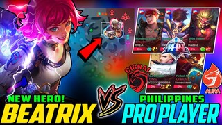 NEW HERO BEATRIX UNDERESTIMATED BY PRO PLAYERS THEY GOT ALMOST DESTROYED! ~ MOBILE LEGENDS COMEBACK