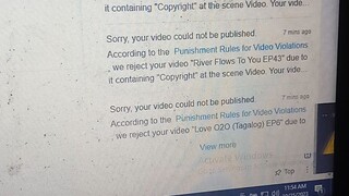 ang bilis na mabura ni bilibili ang mga video after under view rejected agad.