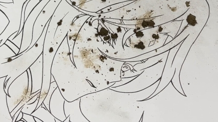 When someone stomps on my unfinished painting...!