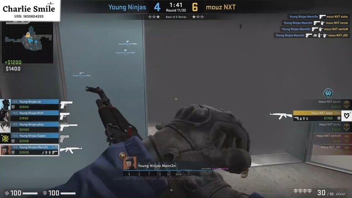 Dọn sạch cả team địch trong vòng 5 giây với khẩu lục và vài viên đạn AK #CSGO