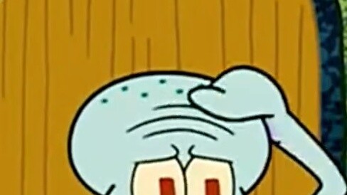 Squidward discovered the secret to becoming handsome, he can become handsome if his face is caught i