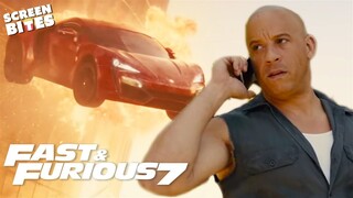 CARS DON'T FLY | Craziest Moments | Fast & Furious 7 | Screen Bites