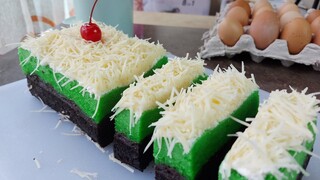 RESEP BROWNIS COKLAT PANDAN ALA AMANDA | LEMBUT BANGET