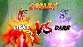 Lesley Hawkeyed Sniper Skin VS Falcon Mistress Skin Light VS Dark MLBB Comparison