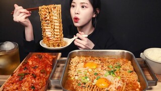 [Mukbang TV] - Mì tôm + trứng  + cơm | ASRM