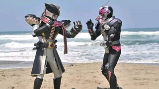 [Masked Rider Sand Sculpture Pictures] Kamen Rider King of Fighters Fighting. You guys can fight, bu