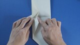 [Pesawat kertas asli] Pesawat kertas mengepak yang mengepakkan sayapnya, harrier glider abu-abu