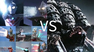 Can all the Showa Ultraman rays shot at Gatan break his defense?