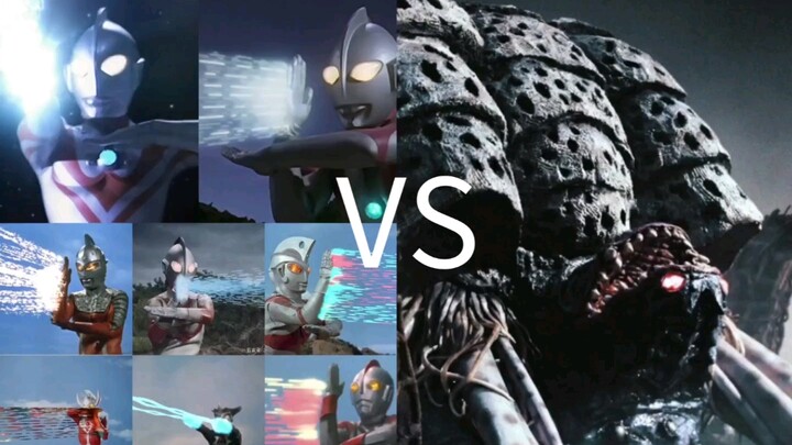 Can all the Showa Ultraman rays shot at Gatan break his defense?