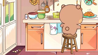 Yi Er: "Don't be sad, Bu Bu, I'm here!" Bu Bu: "Don't worry, Yi Er, I'm here!"