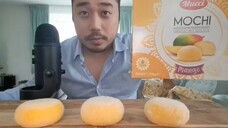 ASMR Mochi Mango Ice Cream & NESCAFE CAFE AU LAIT 🍡🍨 - Chewy Eating Sounds