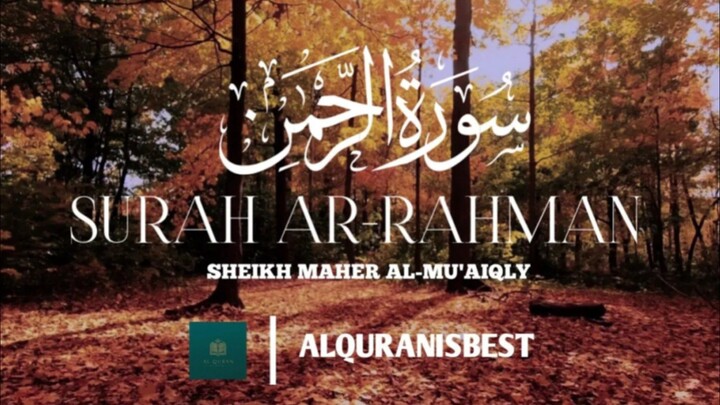 SURAH AR-RAHMAN BY SHEIKH MAHER AL-MUAIQLY
