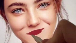 画画博主教你如何画嘴部：先简单勾勒出轮廓，再加亿点点细节...学废了吗？