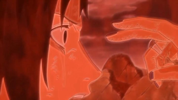 Itachi touch Sasuke's Forehead