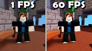 1 vs 5 vs 10 vs 24 vs 30 vs 60 FPS | Roblox Bedwars