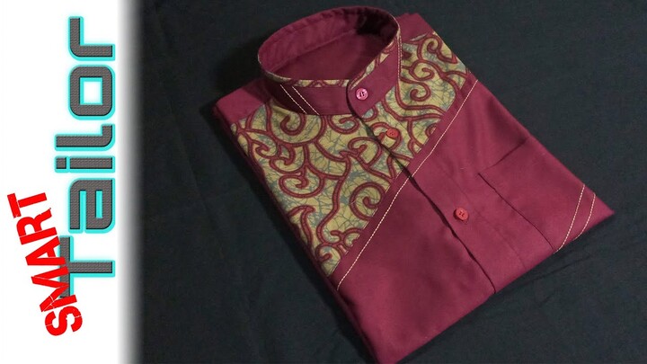 Cara menjahit baju kombinasi batik || Step by Step || Smart Tailor