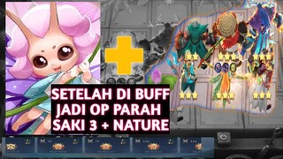 setelah di buff jadi op parah | apalagi pake comander saki shield nya tambah keras