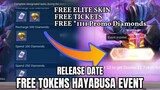 Hayabusa Event Free Tickets | Free Promo Diamonds 1111 | Free Elite Skin | Release Date | MLBB