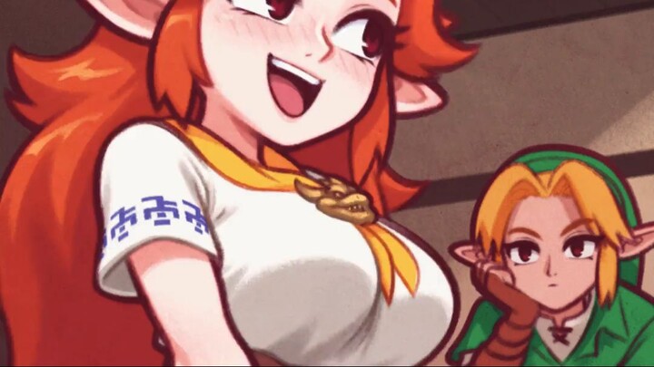¡LINK NO PUEDE CONCENTRARSE CON ESTO AL LADO! 😳#ComicDub #FandubEspañol #Zelda #TheLegendOfZelda #L