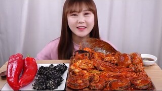 THÁNH ĂN HÀN QUỐC | MUKBANG ĂN HẢI SẢN OM CAY HÀN QUỐC🌶 || HẢI SẢN HẤP CAY 🌶