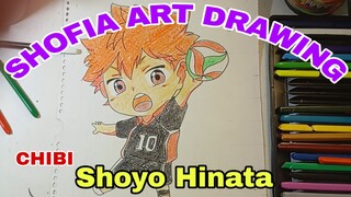 menggambar shoyo Hinata chibi. anime haikyu