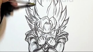 Drawing Son Goku from Dragon Ball Daima  #drawing #art #shorts #songoku #dragonb