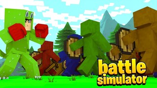 BATTLE SIMULATOR in Minecraft! w / Little Lizard