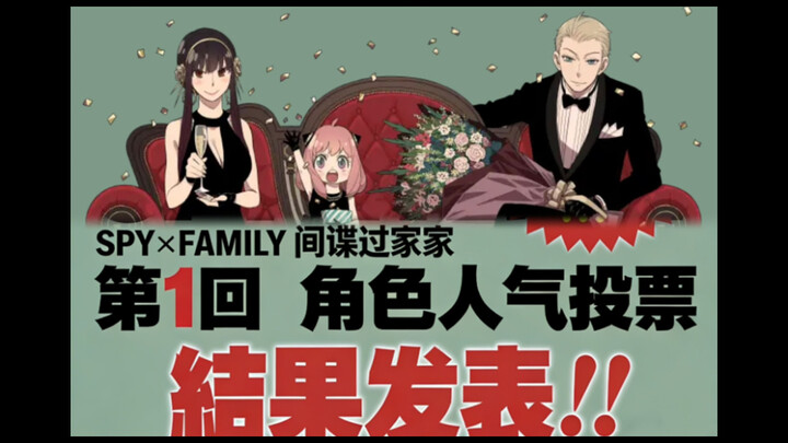 SPY×FAMILY | First Round Results of the Character Popularity Poll Revealed: “Kakko Hana”