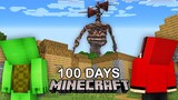 I Survived 100 Days Of Attack On Siren Head Giant Titan in Minecraft Challenge Funny Pranks - Maizen