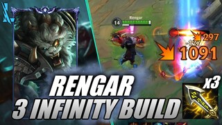 Wild Rift - Crit Build Rengar With 3 Infinity Edge