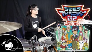 Digimon Adventure 02 Opening - Target Drum Cover ( Tarn Softwhip )