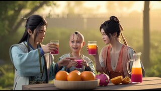 Fellow Taoist, have you ever tasted juice made from sweet oranges (Tiancheng City) and dragon fruit?