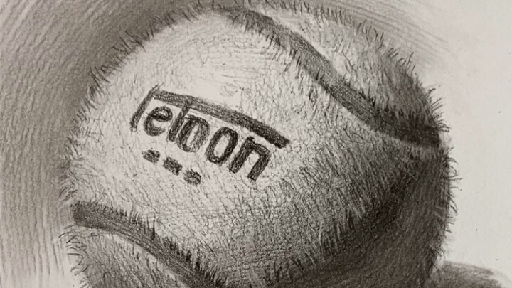 【رسم الطبيعة الصامتة】 طريقة رسم كرة التنس