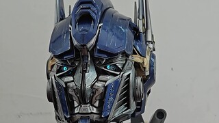 Optimus Prime's head is finished, and there is a voice demonstration at the end of the video
