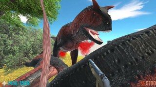 Survive with 120 Psycho Carnotaurus. Animal Revolt Battle Simulator ARBS