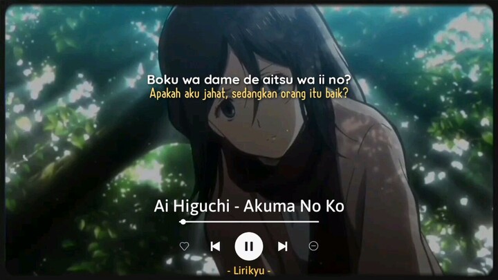 #lagu akuma no ko#attak on titan