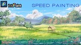 " Sawah 01 " digital landscape speed painting [ ibis paint x ]