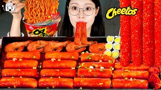 ASMR MUKBANG| 직접 만든 떡볶이 치토스 치즈스틱 먹방 & 레시피 FRIED CHICKEN AND Tteokbokki EATING