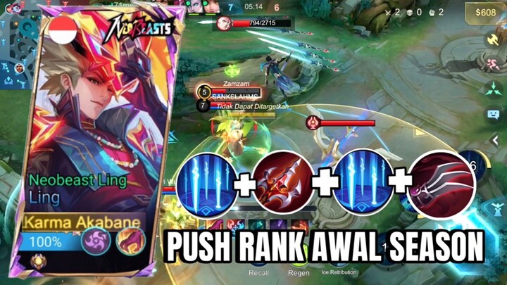 PUSH RANK AWAL SEASON
